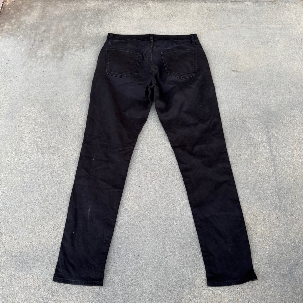 Uniqlo EZY Skinny Fit Color Jeans Mens Large Black Stretch Pants Size 32 - Picture 7 of 9